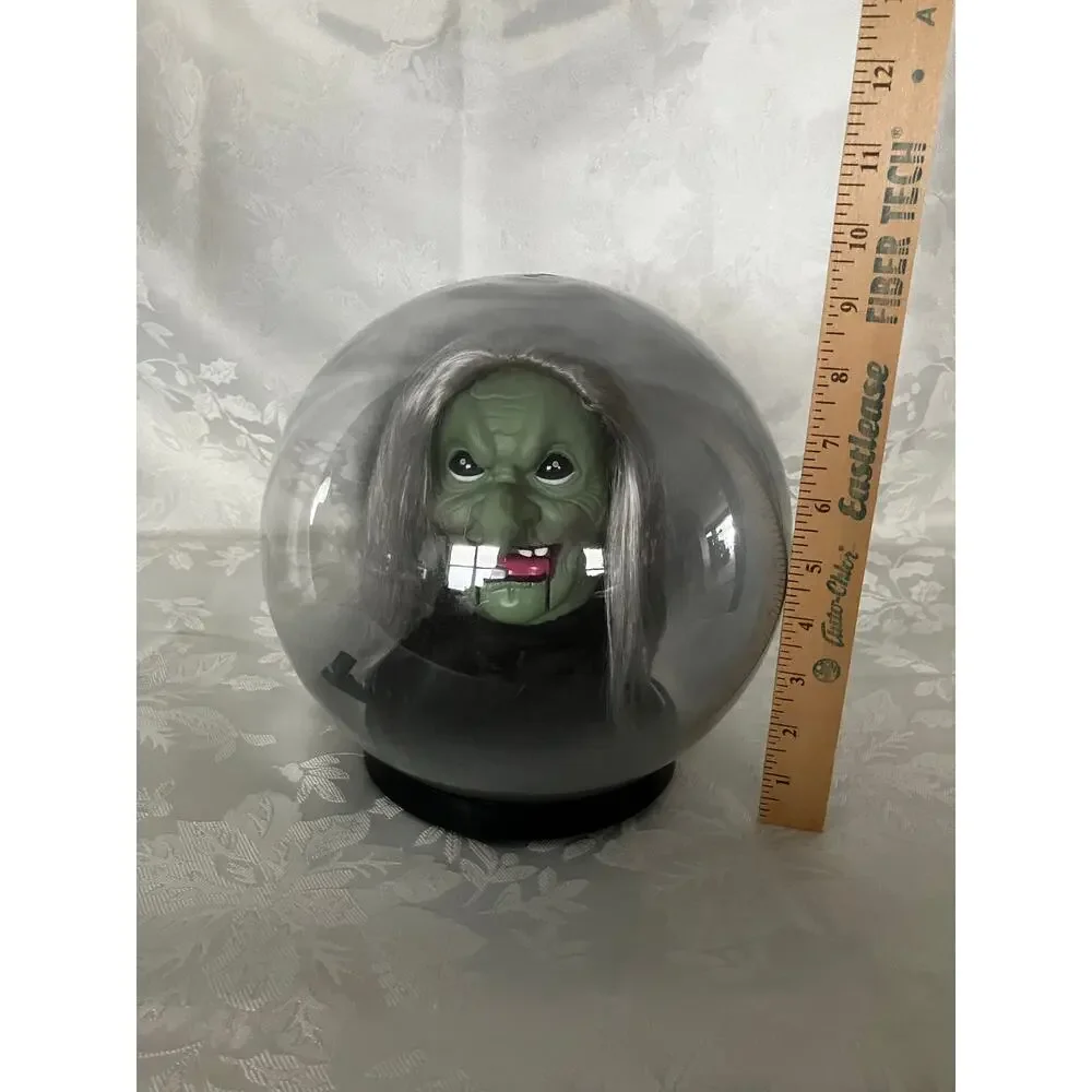 Halloween Witch Head Crystal Ball Globe Prop Spooky Decor Parts Repurpose